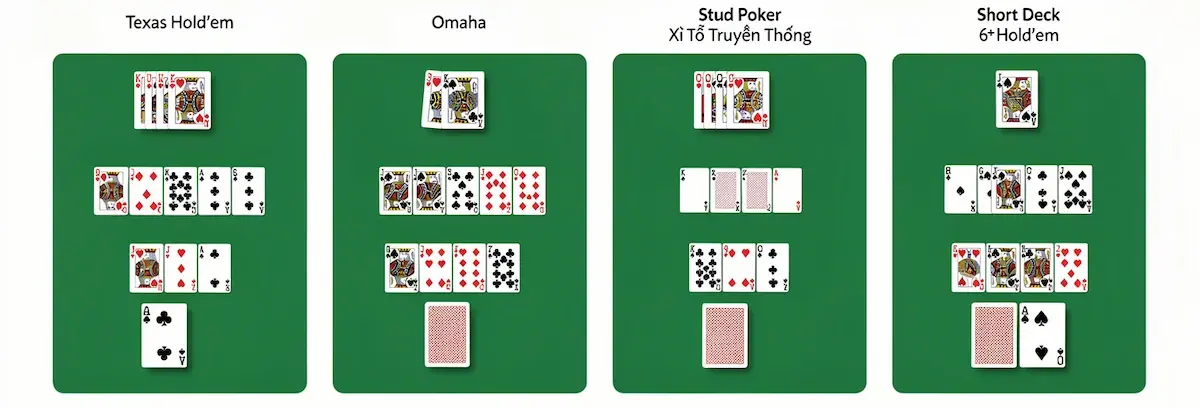 Các Biến Thể Poker Phổ Biến